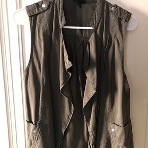 Asymmetrical Zip Vest